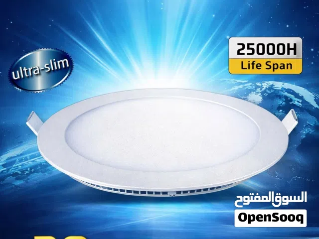 مجموعة 7 سبوتات/لمبات LED داونلايت دائرية حالة ممتازة – للبيع