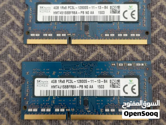رامات دي اي 3 كل وحده 4G يعني ثنيناتهن اصيرن 8Gللبيع شغالات الموقع البصره القرنه