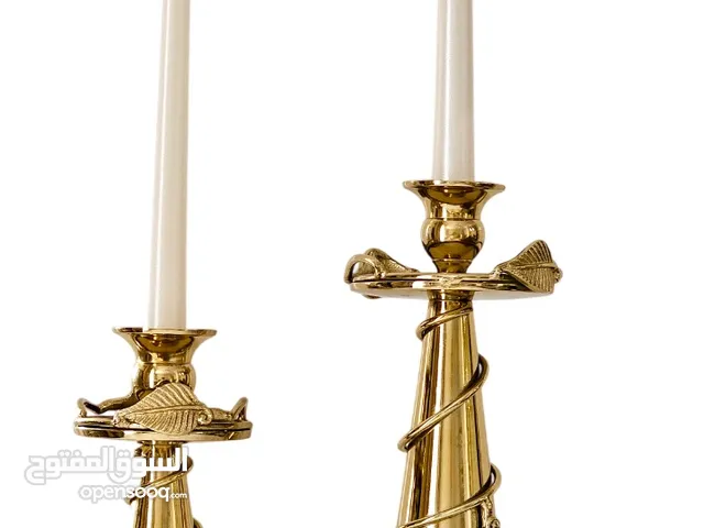 Candle holder Gold luxury (medium size) حامل شموع، شمعدان