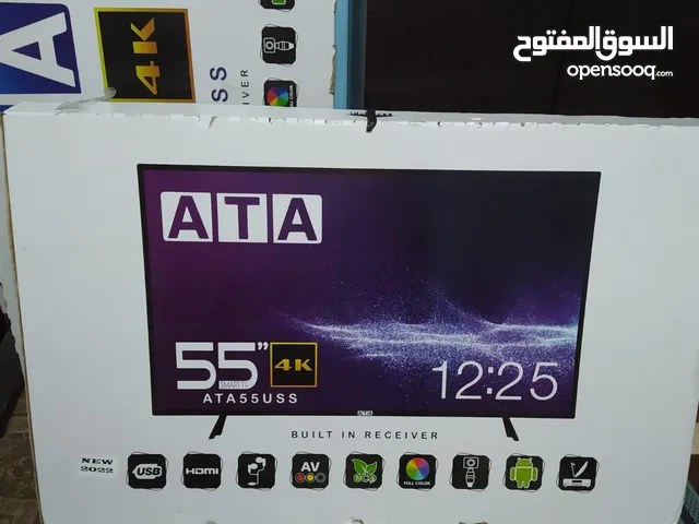 شاشه ATA55 بوصه 4K جديده لم تستخدم بالكرتون