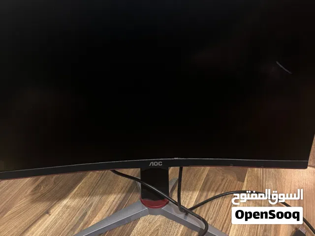 165hz 1ms 4k hd Aoc شاشه للبيع   مستعمله مكسورة