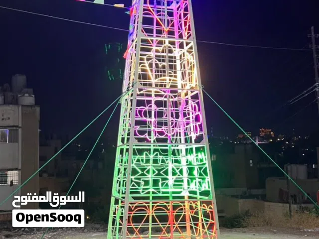 برج زينة وإضاءة وحبال زينة للإيجار لكافة المناسبات