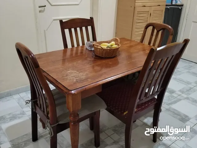 Used Solid Wood 4-Seater Dining Table for Sale