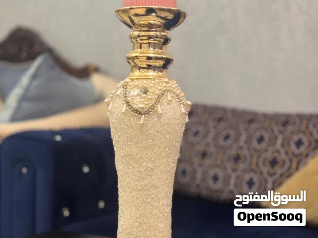 White and golden candle stand