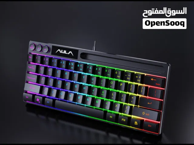 كيبورد قيمنق ميكانيكال - إضاءة كاملة - نظيف جداً ماركة AULA