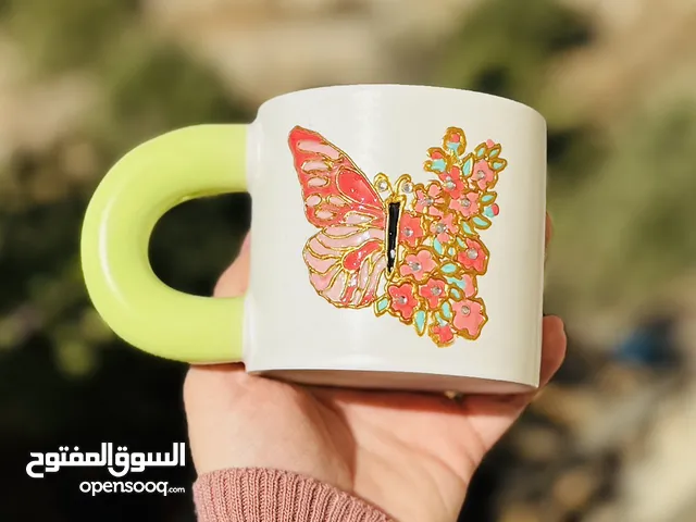 مجات هاند ميد مرسومة يدوياً بسعر 15شيقل