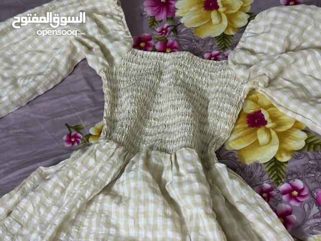 Cream Gingham Smocked Puff Sleeve Dress – Soft & Stylish