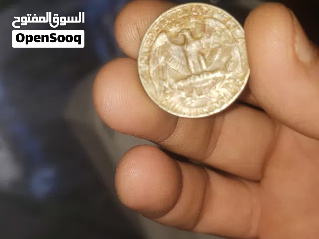 عملات معدنيه امريكيه قديمه ون دايم وربع دولار أمريكي وسنتات عدد خمسين عمله