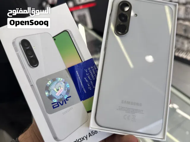 Samsung A56 12/256gb lightgray استخدام بسيط جدا كفالة الوكيل الرسمي bms استخدام شهر بس