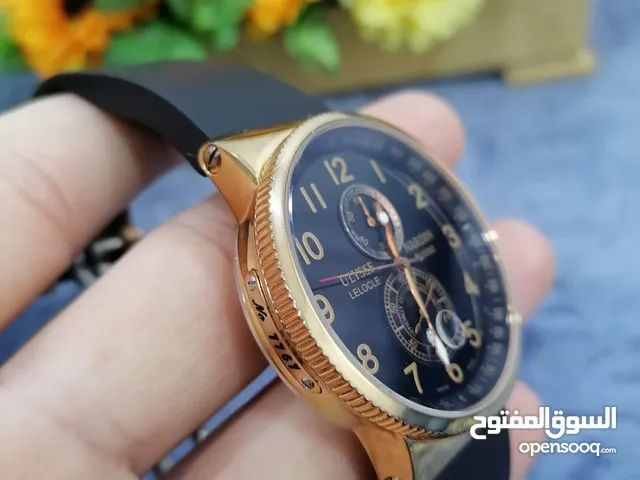 #ULYSSE_NARDIN اليس ناردين كوارتر كواليتي عالي جدا ماكنه ياباني اصلي لومينوس شباك للتاريخ كرونو قرا