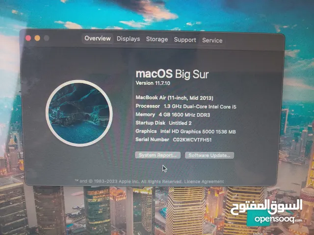 macbook air Mid 2013 with long battery time  all the other details are given in the pictures