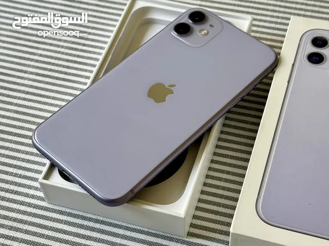 Iphone 11 purple 128GB used like new كفاله شغاله ل 28/9/2025