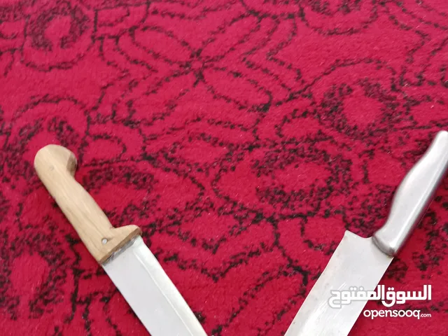 سكين عدد2 اثقيل استيلس استيل سعودي يد خشب زان تفصيل مجلوخات نضاف للبيع