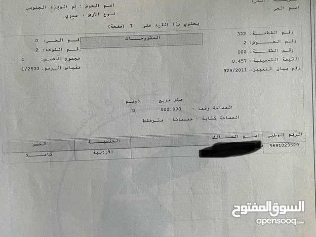 Residential Land for Sale in Amman Dab'a