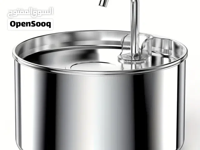 نافورة مياه للقطط ستانليس - دائرية بأفضل الأسعار بالمملكه ومتوفر لدينا خدمة التوصيل