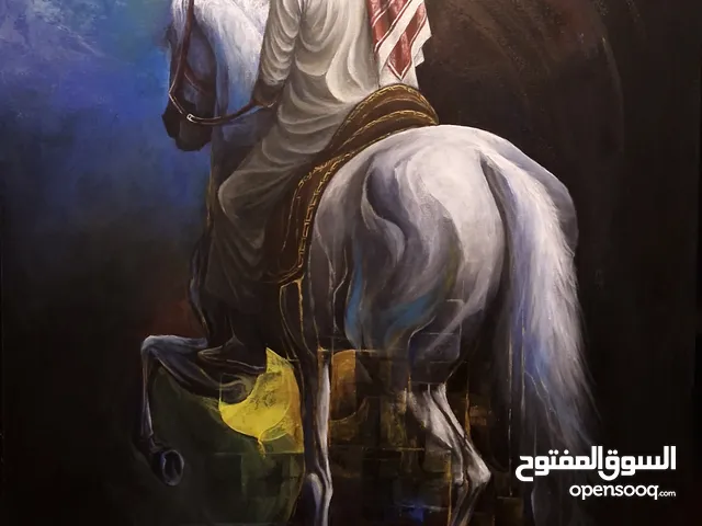 لوحة "البحرين في ظهري" - عمل فني يدوي إحترافي بتوقيع فنان بحريني.