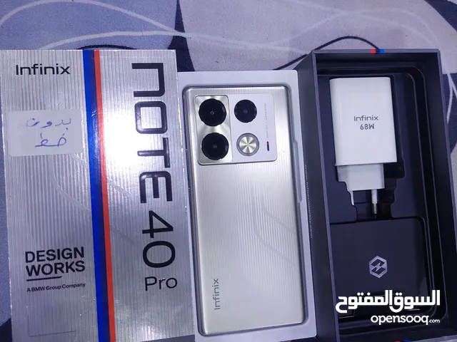 جهاز فل نظافه  ولا خدش فحص 256g 16ramفقط واي فاي بدون خط  Infinix Not 40 Pro كامل اغراضة والكرتونه