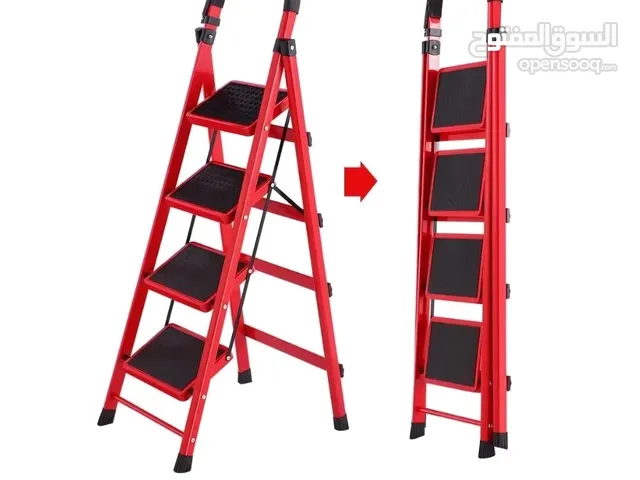 4 LAYER STEP LADDER WITH SAFETY HANDLE AND NON-SLIP PADS – MULTIFUNCTIONAL FOLDABLE LADDER FOR HOME