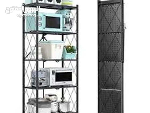 Heavy-Duty Foldable Metal Storage Rack – 5-Tier Shelf with Wheels 63.78” Height