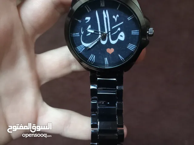 ساعة للبيع حزام معدني اسود