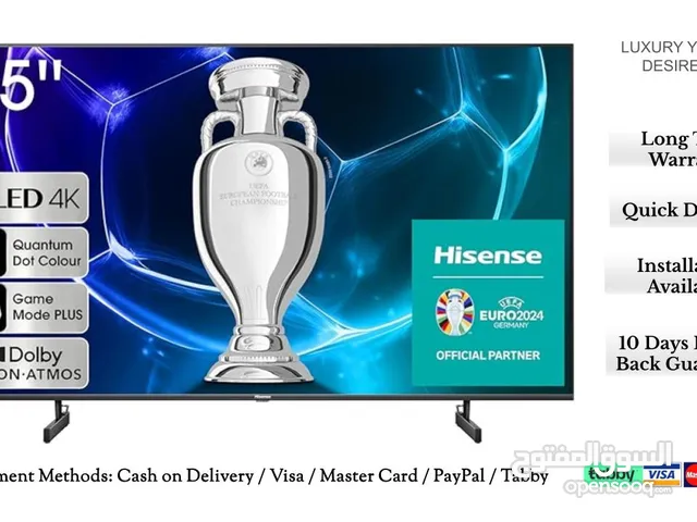 HISENSE 75 Inch UHD 4K, 60Hz HDR Smart TV - 75A7K- New - With Warranty