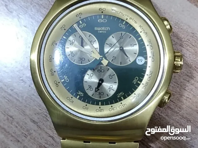 ساعة مميزة سواتش لون ذهبي أصلي