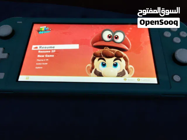 Super mario odyssey و Nintendo switch lite مستعمل نظيف