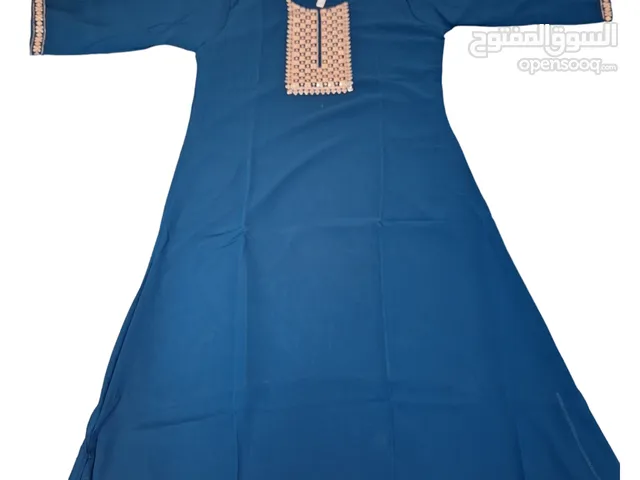Georgette kurthi with work in yoke and sleeve ends.