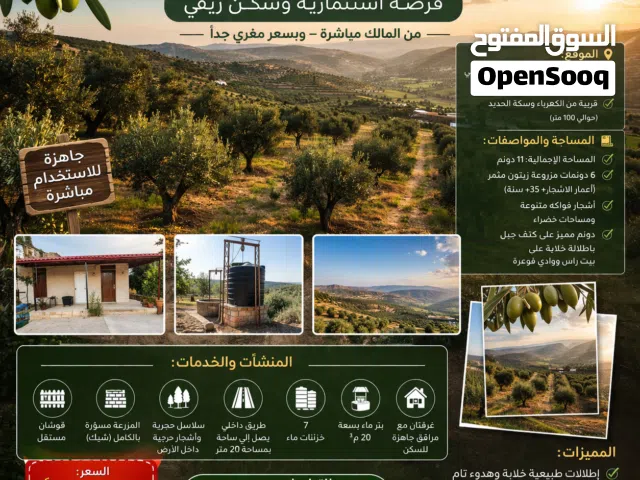 Farm Land for Sale in Irbid Umm Al-Jadayel