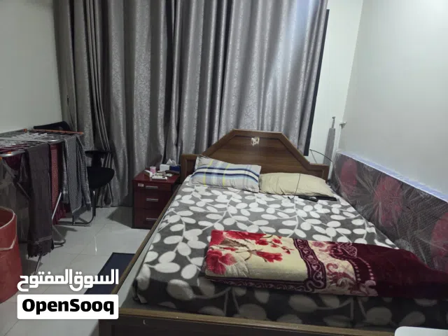 Bed with maters, cupboard, washing machine, small Fridge, TV with dish & setup  box