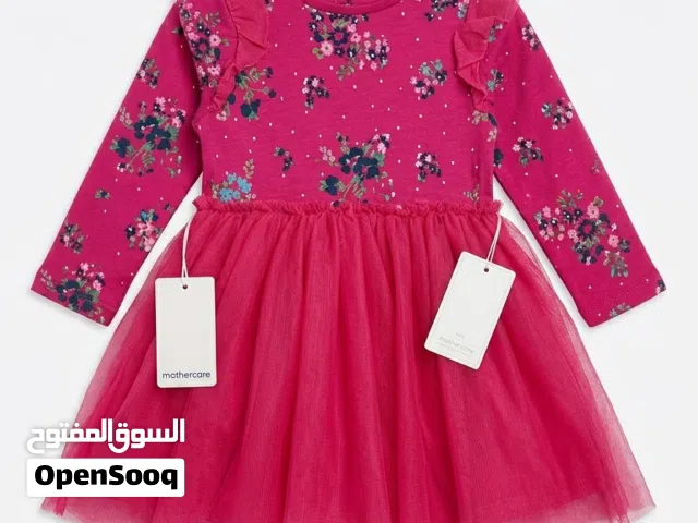 فستان بيبي بنت ماركة mothercare جديد بالتيكيتمقاس 3-6 شهور