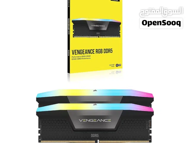 CORSAIR VENGEANCE RGB DDR5   32GB RAM 6400 XMP ضمان سنه و 6  اشهر قابل للتفاوض