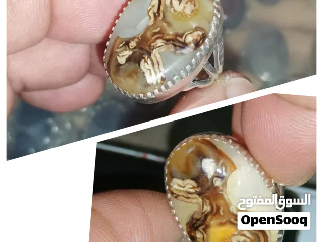 خاتم عقيق يماني مصور