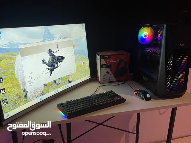 بيسي +شاشة + سماعة هايبر اكس + ميز كيمنك + ماوس وكيبورد ماركة احترافية