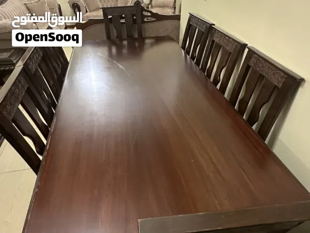 غرفه السفره كامل خشب زان مع طاوله 8 كراسي  وفضيه ودنسوار