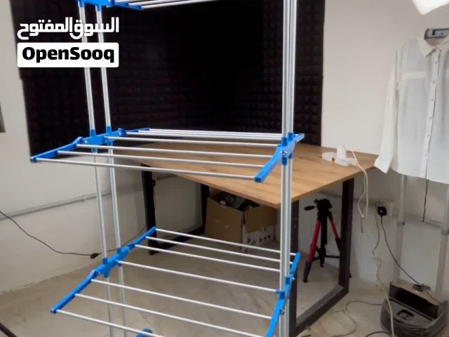 منشر ملابس ثلاثي الطوابق مع عجلات يتحمل وزن 50KG  -   Three Layers of Clothes Hanger 50KG