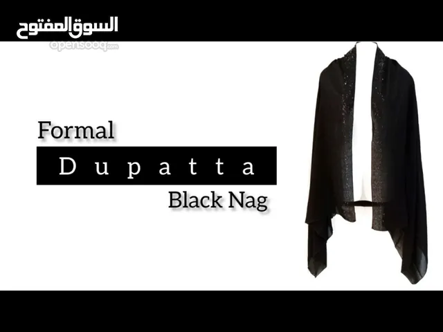 DUPATTA FORMAL BLACK NAG  7091