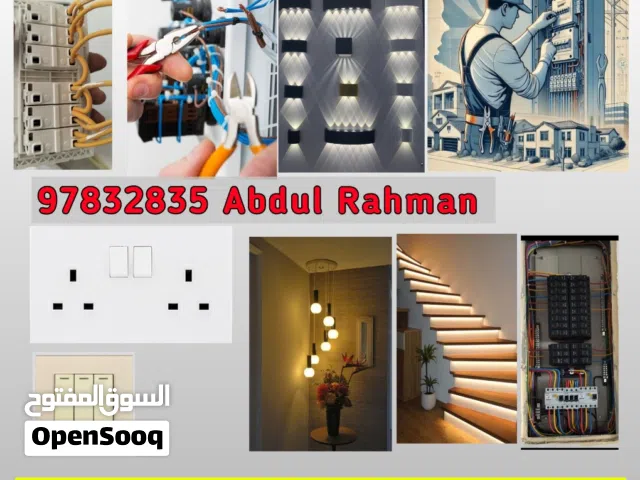 Electrical work Electric maintenance and Services with high Quality works in affordable and Price.