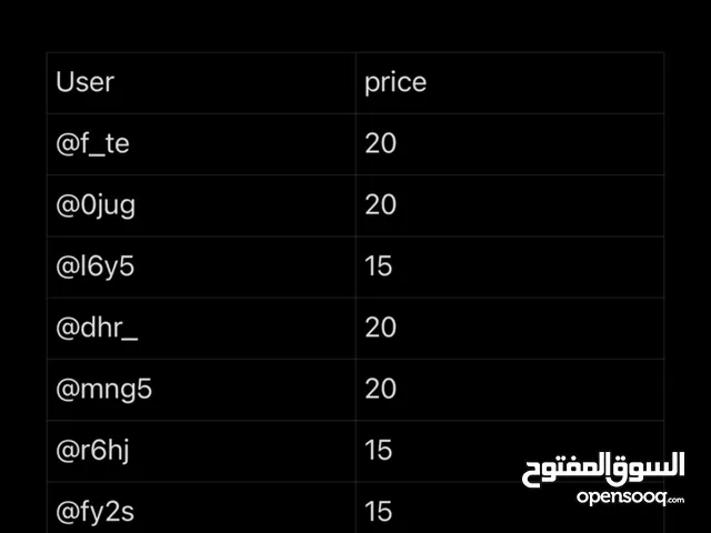 يوزرات رباعية انستقرام