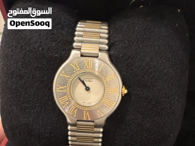 ساعة كارتير 21 must فنتج ستيل وذهب