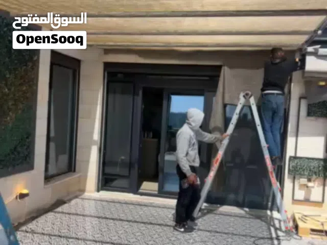 مظلة متحركة سحب على سكك حديد مغلفن