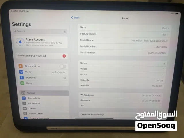 Apple iPad pro 2 128 GB in Al Ahmadi