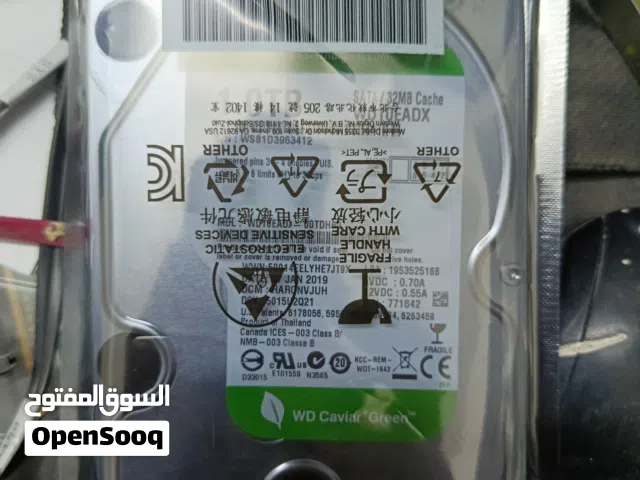 هاردسكات 1 تيرا كمبيوتر وكاميرات جديد يوجد توصيل