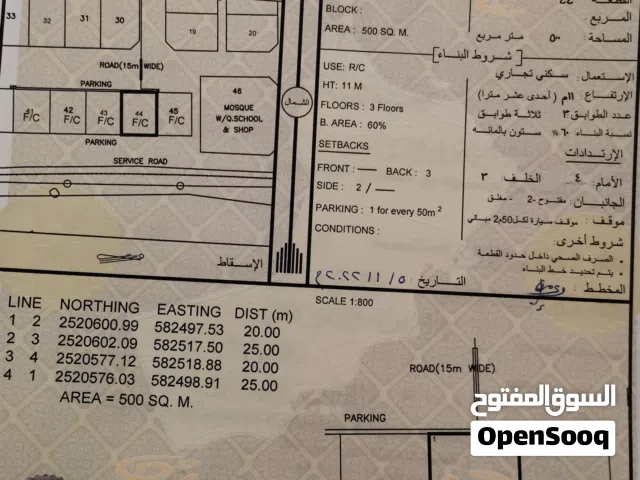 ارض سكني تجاري ولاية ازكي