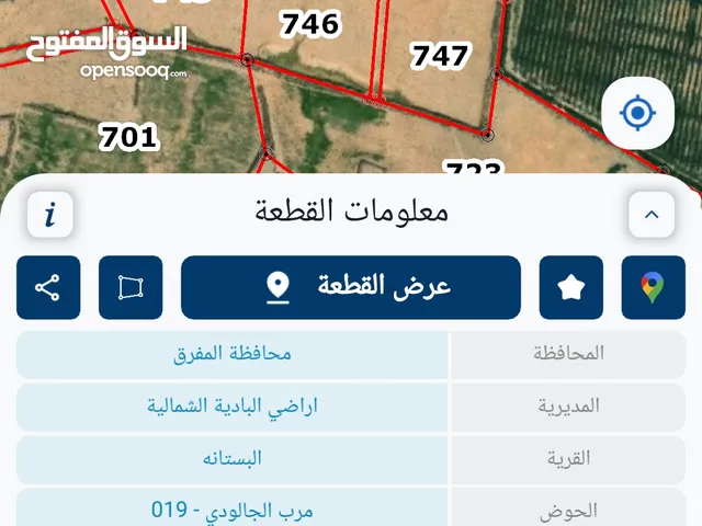 تملك عشره دنم بكوشان مستقل محافظه المفرق قريه البستانة الغرض مثل الكف بسعر مغري