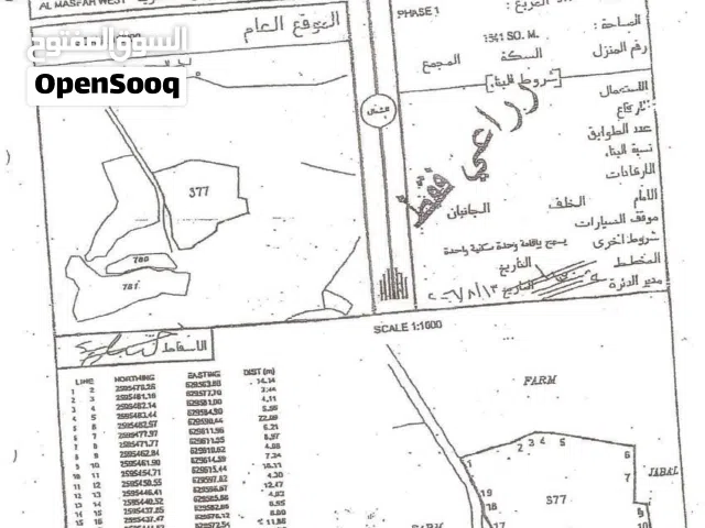 للبيع ارض زراعية ممتازة في بوشر المسفاه الغربية ، رقم القطعة (377).