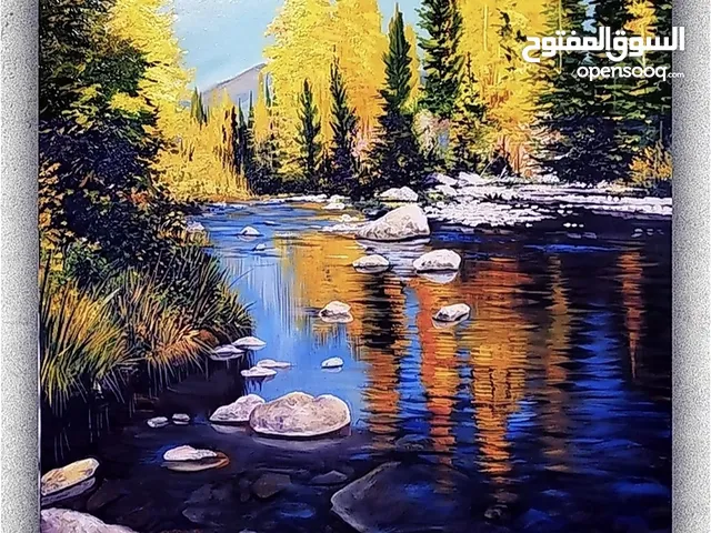 landscape oil painting on canvas