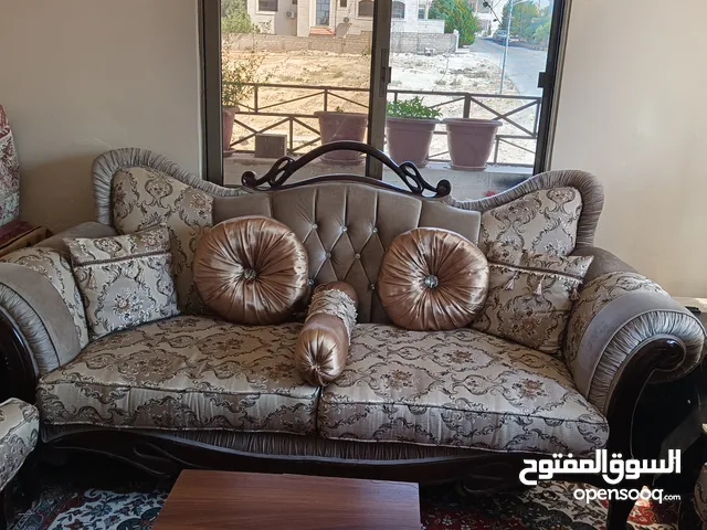 طقم كنب خشب سويد تفصيل مستعمل للبيع بسعر 250