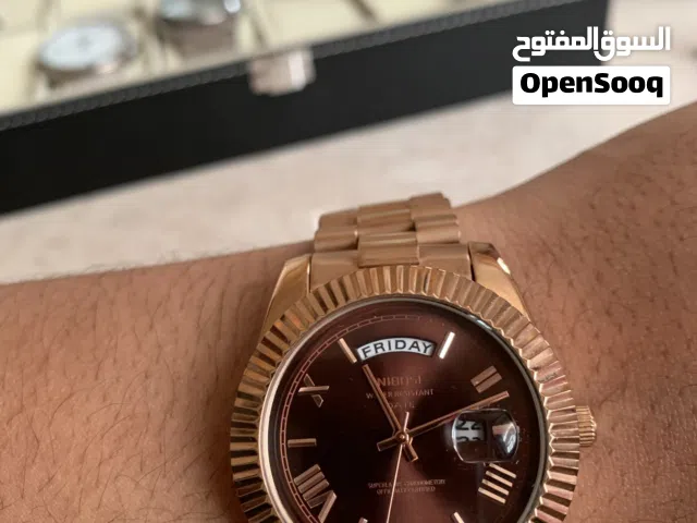ساعة NIBOSI  رجالية روز جولد فخمة جدًا ستايل رولكس