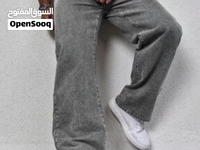 بنطلون جينز اللون الرمادي جديد مقاس 42 ب7 دينار